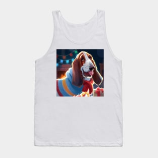 Cute Basset Hound Drawing Tank Top